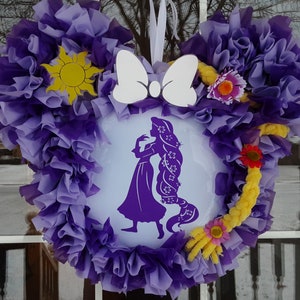 Wreath Rapunzel wreath-Rapunzel wall decor-Rapunzel decor-Disney-Disney decor-princess decor-Minnie mouse -minnie mouse-Rapunzlel-Tangled