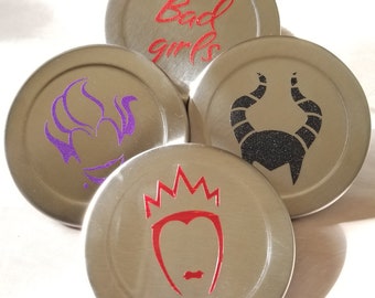 Coasters-Disney coasters-Ursula-evil queen-malificent-Disney decor-disney home decor-Disney villains-villains-villains coasters-bad girls