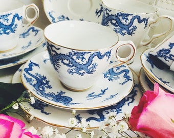 Late Victorian William Hudson /& Son Imari bone china trio