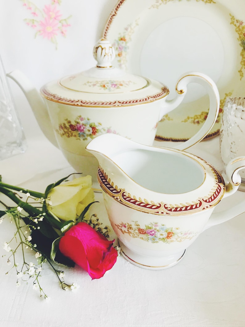 R C Noritake Made In Japan Teapot Creamer And Sugar Bowl. Etsy