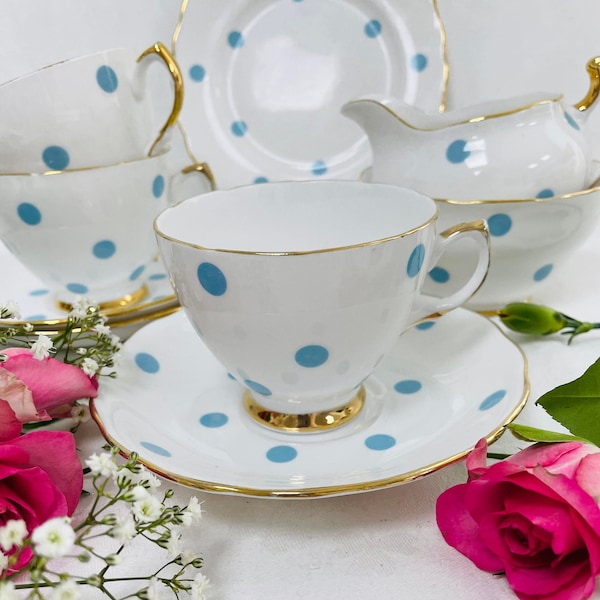 Polka Dot Tea Cups Etsy