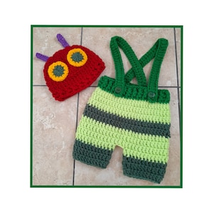 The Very Hungry Caterpillar Baby Photo Prop Crochet Photoshoot Pregnancy Reveal Baby Milestone Costume
