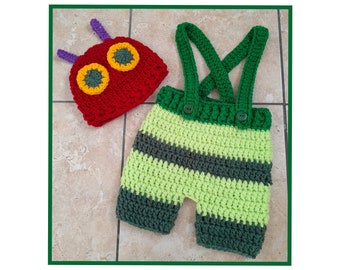 The Very Hungry Caterpillar Baby Photo Prop Crochet Photoshoot Pregnancy Reveal Baby Milestone