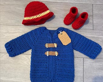 Paddingtonbjörnen Sagobok Björn Fotorekvisita Virkad Dräkt Graviditetsmeddelande Bebis Milstolpe Cake Smash