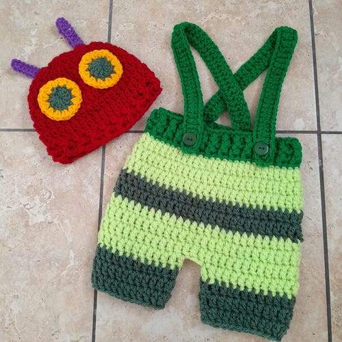 The Very Hungry Caterpillar Knitted Baby Photo Prop Crochet