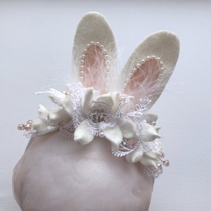 White Lace Bunny Ears - Etsy display picture 2