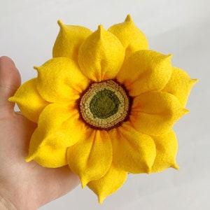 Large Sunflower Headband Yellow Flower Fascinator image 6