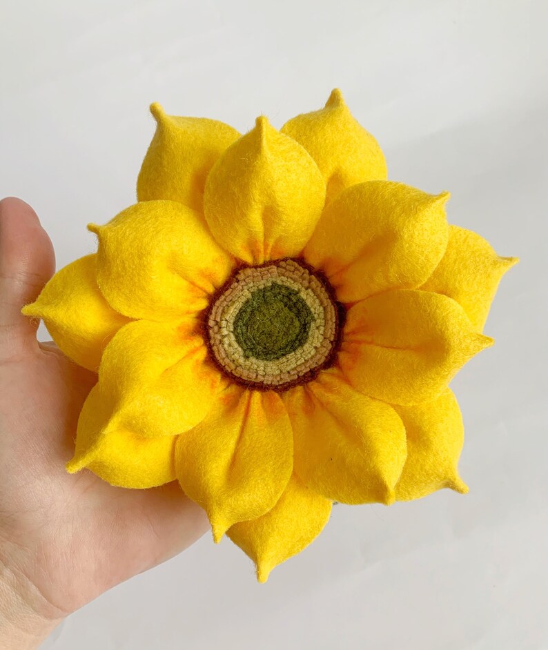 Large Sunflower Headband Yellow Flower Fascinator image 6
