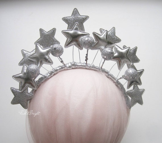 Silver Star Baby Headband: Sparkly First Birthday Crown - Etsy display picture 1