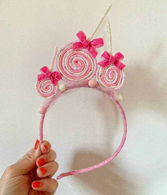 NYGGTYK - Bandeau Lollipop Pour Enfants - Accessoire Cheveux Mignon En Forme De Sucette - Taille Unique - Rose