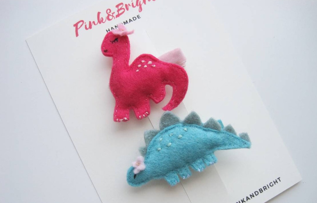 Dinosaur Hair Clips Set of Two Dinosaur Outfit for Girls Girls Like