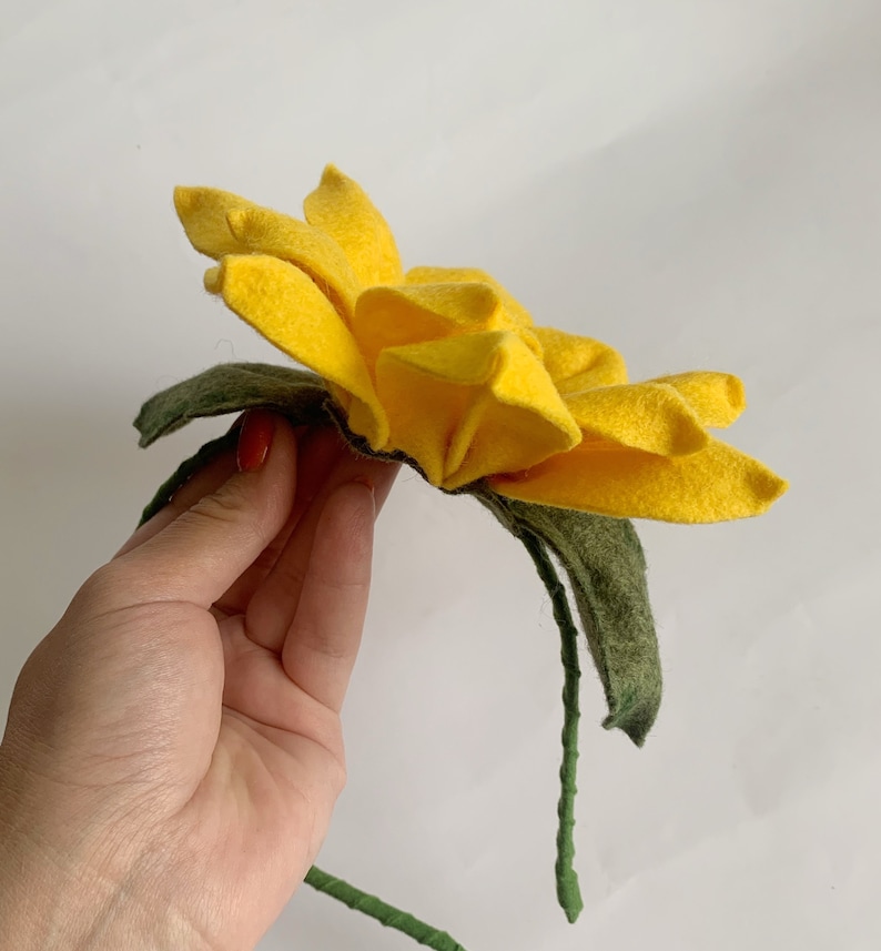 Large Sunflower Headband Yellow Flower Fascinator image 9