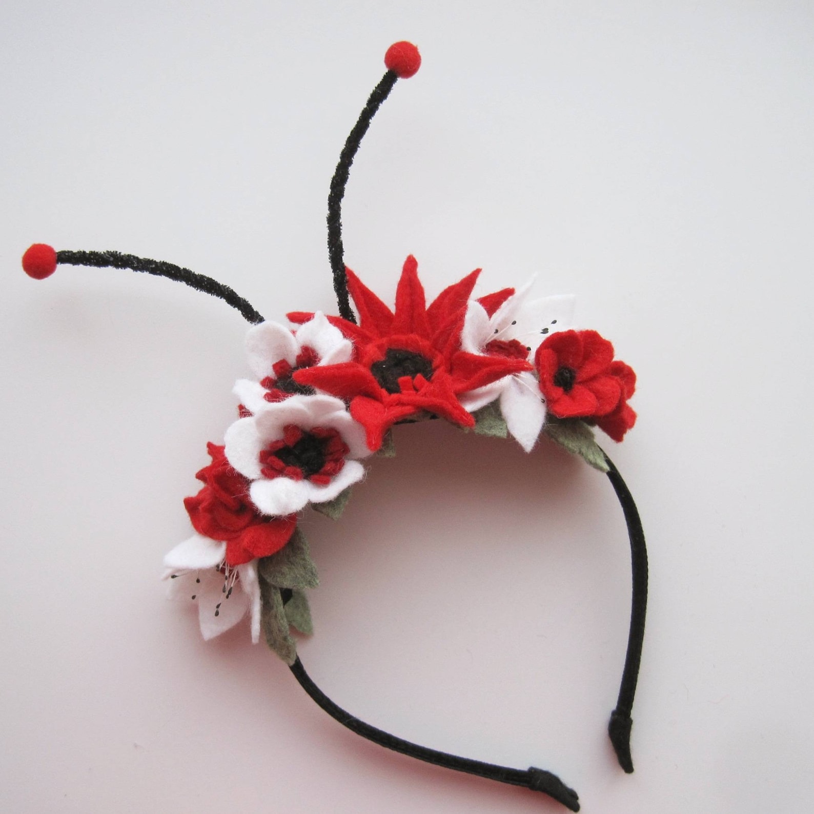 Ladybug Headband Ladybug Antenna Hard Headband Ladybug Etsy