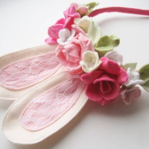 Bunny Ears Headband Baby Hat Pink Bunny Ear Headband Easter Bunny Headband Woodland Headband Rabbit Ears Headband Bunny Ears Party Hat Baby