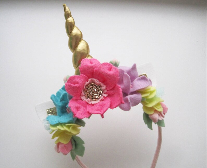 Pink Blue Yellow Unicorn Headband Gold Horn Unicorn Party Kids Girls Birthday Party Unicorn Headband Adult Valentine/'s Day Gifts for Kids