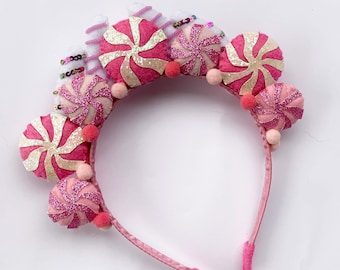 Candy Queen Felt Headband - Handmade Lollipop Headpiece