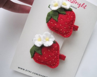 Strawberry Hair Clips Girl Strawberry Hair Accessories