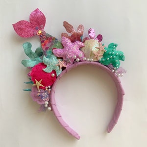 Glitter Mermaid Crown Headband: Under The Sea Birthday Party