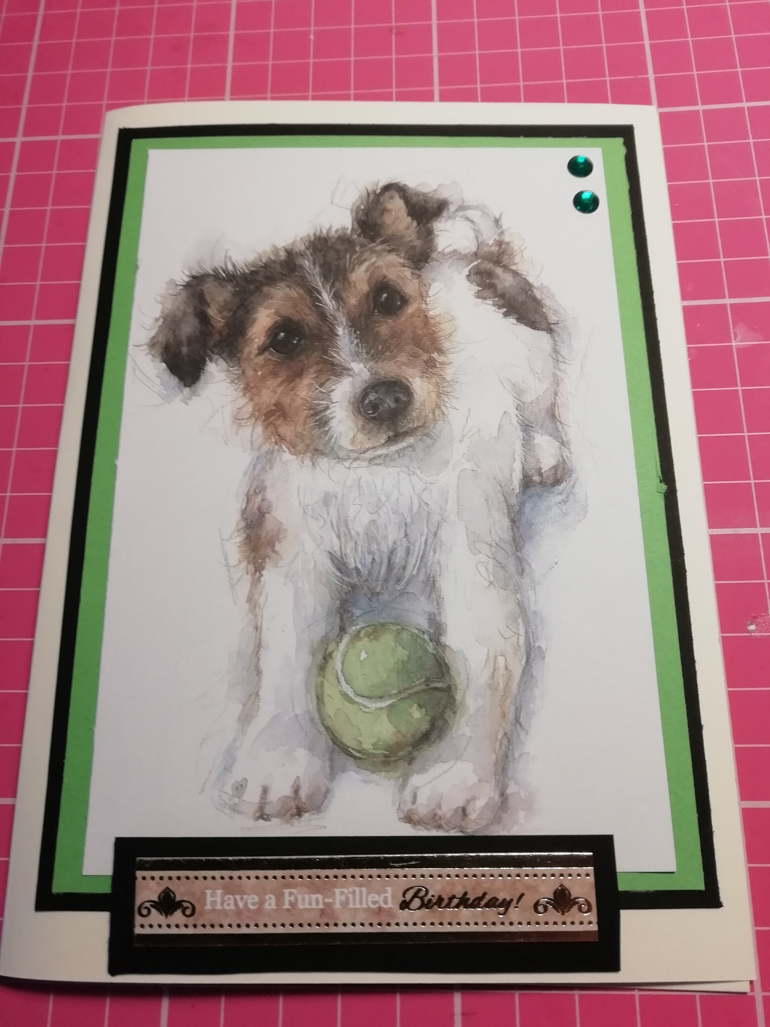 Jack Russell Birthday Card 5x7 Handmade Etsy