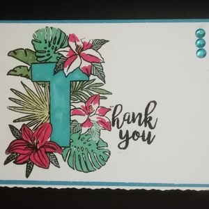 Handpainted 4x6 Thank you card