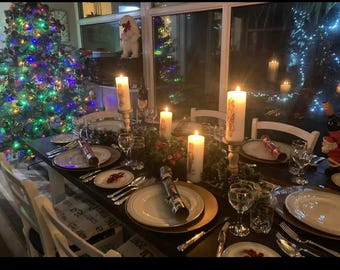 Juego de 3 velas cilíndricas con diseño de Cascanueces