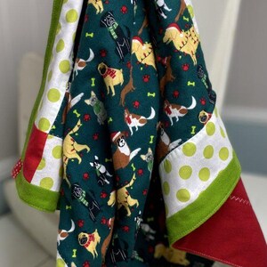 Baby Quilt- Very Merry Puppies
