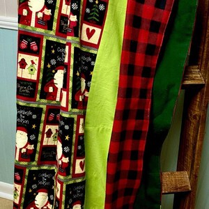 Throw Quilt- Santa and Buffalo Plaid