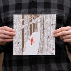 Childhood in the Woods | 8"x8" | Screen-Print I Vermont-Made | Fundraising for Cause
