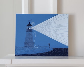 Becoming a Lighthouse | 8"x10" | Screen-Print I Vermont-Made | Fundraising for Cause