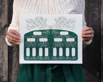 Family Tree | Family Roots | Screen-Print | 11"x14" | Vermont-Made