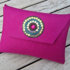 zigbaxx Filtväska Kuvertväska IBIZA för Kosmetika, Pennor, Diabetestillbehör tillverkad av Merinoullfilt | grå, svart, beige, brun, rosa