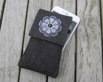 zigbaxx Felt FLOWER Mobile Phone Case | Mobile Phone Case Smartphone Case Bag Wool Felt for iPhone Samsung Galaxy Xiaomi Huawei Google Pixel, among others