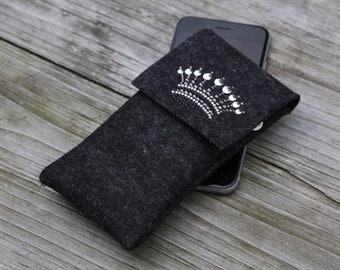 zigbaxx mobile phone case felt CROWN 1 | Mobile phone case felt smartphone case bag wool felt for Samsung Galaxy S24 S23 S22 S21 S20 Plus Ultra 5G