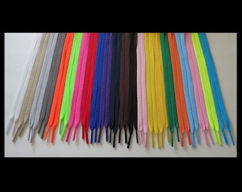 FLAT Athletic Sneaker Shoelaces - 27, 36, 45, 54, 63, 72 Inch Length; 5/16 of an inch wide shoe lace strings