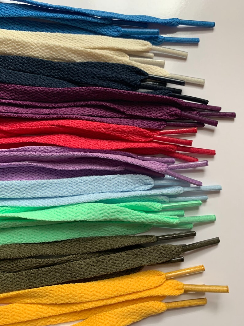 BULK 10 Pair of Flat Sneaker Shoelaces 27 36 45 54 63 72 Inch Etsy