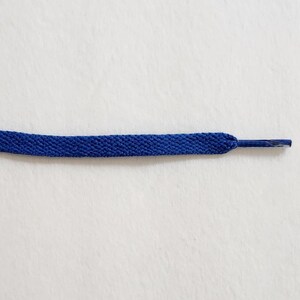 BULK 10 Pair of Flat Sneaker Shoelaces 27 36 45 54 63 72 Inch Length; solid, glitter, glow shoe lace strings 10 Pair-Persian Blue