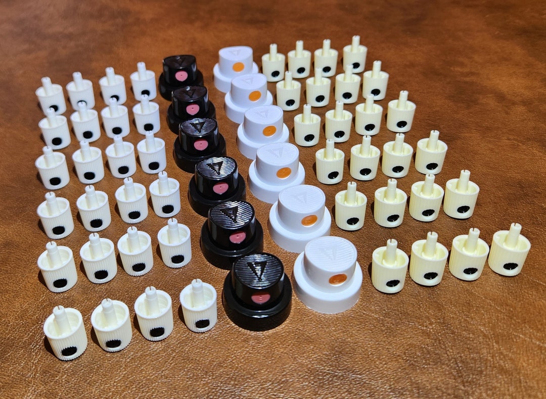 Lot of Spray Paint Can Caps Mixed Male Nozzles Tips NY Thins Outlines