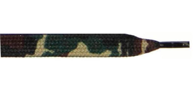 Pink and Olive Green 45 Inch Camo Sneaker Shoe Lace Strings Camouflage Flat Shoelaces