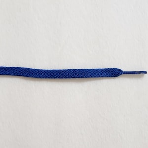 Cordones planos para zapatillas deportivas: longitud de 27, 36, 45, 54, 63 y 72 pulgadas; ancho de 5/16 de pulgada. Persian Blue