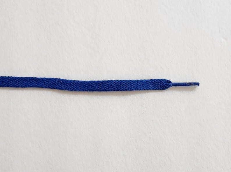 Cordones planos para zapatillas deportivas: longitud de 27, 36, 45, 54, 63 y 72 pulgadas; ancho de 5/16 de pulgada. Persian Blue
