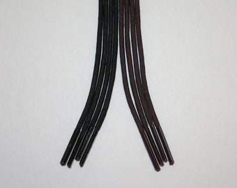 Dress Round Shoelaces - 27 or 30 Inch Length Shoe Lace Strings - Brown or Black