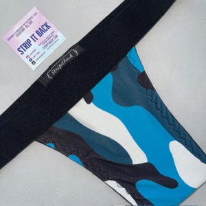 Limited Edition Blue Camo Tucking Gaff Thong