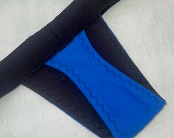 Gaff Y azul royal nas costas + renda opcional