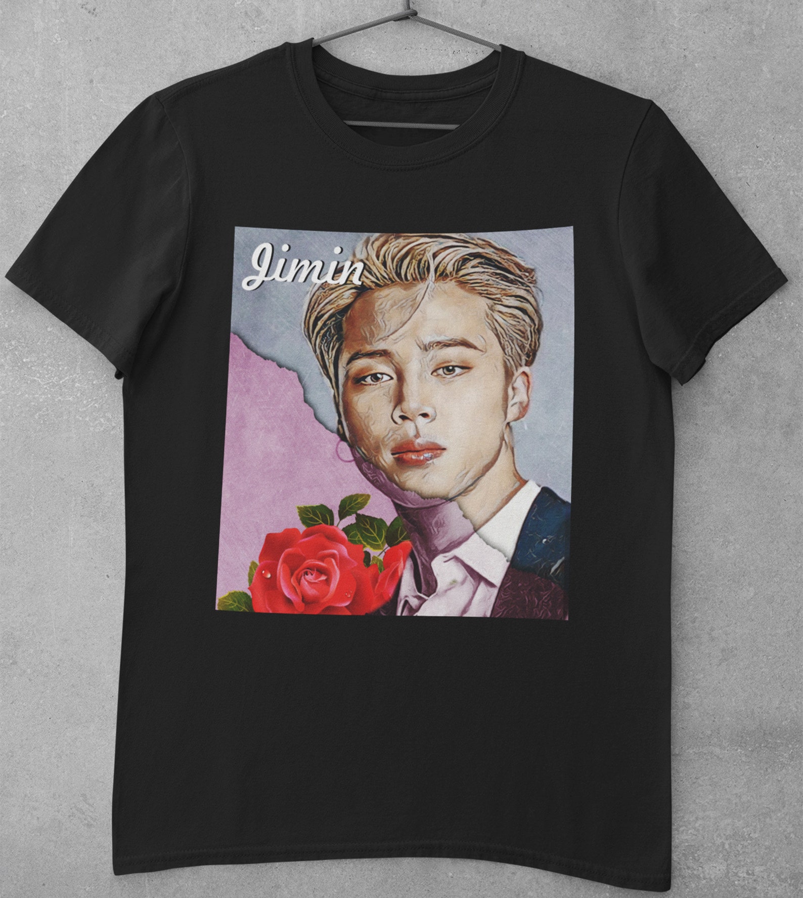 BTS SHIRT JIMIN Art Cracked Wall TShirt Unisex Etsy