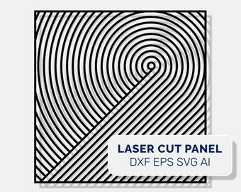 Laser cut panel CNC Line wall decor Minimal wall panel Geometric wall panel Circle decor Graphic template Metal wall art Home decor