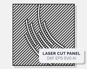 Abstract Lines SVG, DXF, digital vector file for laser cut Geometric abstract Wall decor Minimalist decor Metal wall panel CNC plans