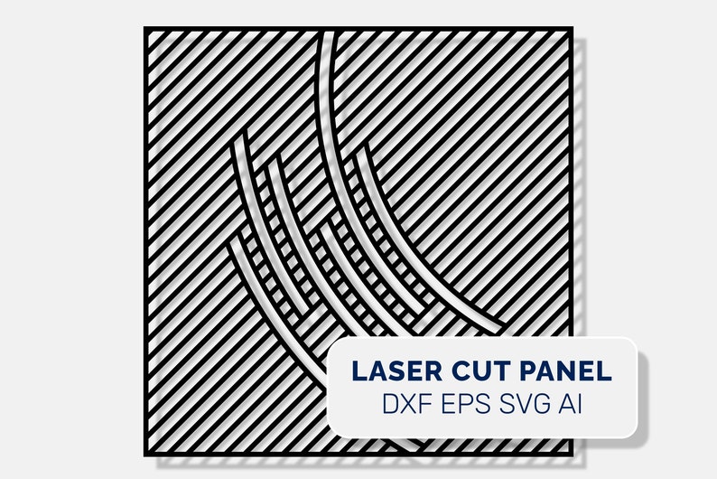 Abstract Lines SVG, DXF, Digital Vector File for Laser Cut Geometric