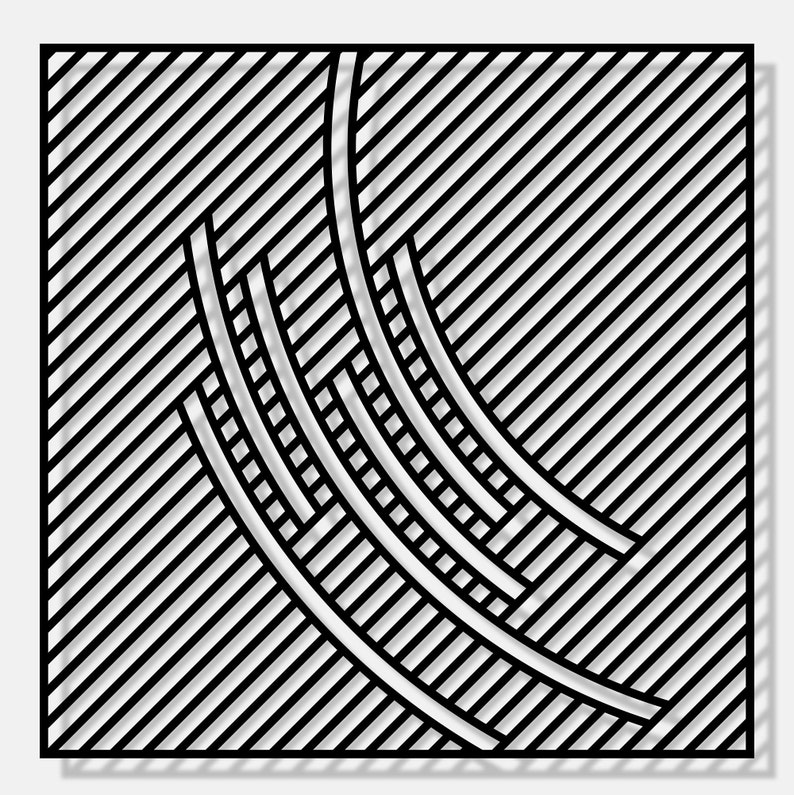 Abstract Lines SVG, DXF, Digital Vector File for Laser Cut Geometric
