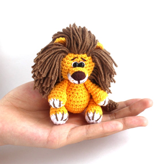 Tiny crochet animals LION Crochet pattern miniature Lion Amigurumi pattern tiny Lion Tiny crocheted lion Mini tiny little crochet pattern