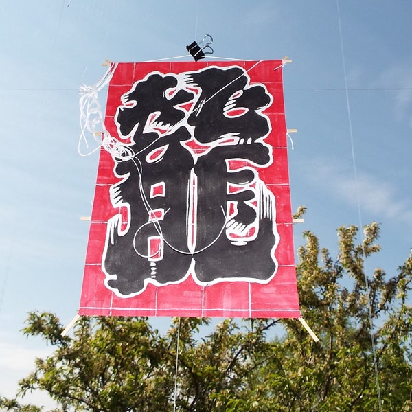 Edo "Drangon Kanji" Fighter Kite - 2019 Japanese Kite #005